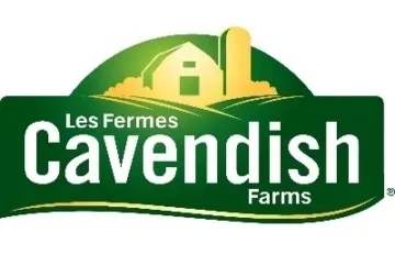 Cavendish Farms logo showcasing fresh, quality frozen foods with a rustic farmhouse design.