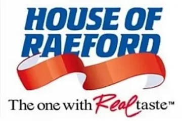 House of Raeford logo featuring quality food and real taste in vibrant colors.