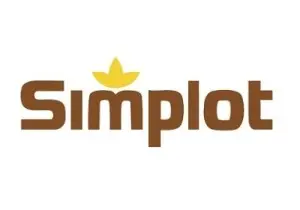Simplot logo featuring earthy colors and a vibrant leaf symbol, representing agriculture and food services.