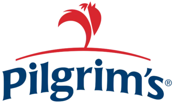 Pilgrims logo features a vibrant rooster symbolizing quality poultry products and freshness.