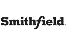 Smithfield Foods logo in black, showcasing quality and tradition in pork production.